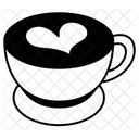 Hot Coffee Heart Love Valentine Icon