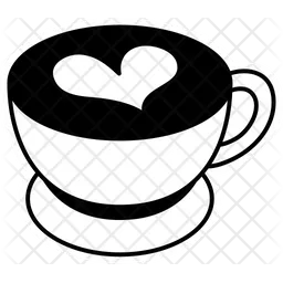 Hot Coffee Heart  Icon