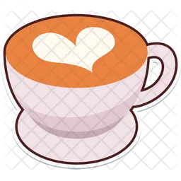 Hot Coffee Heart  Icon
