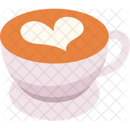 Hot Coffee Heart  Icon