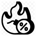 Hot Deal Discount Fire Icon