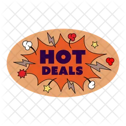 Hot deals sticker  Icon