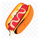 Hot Dog Wiener Sausage Bun Icon