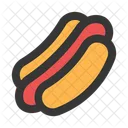 Hot Dog Sausage Fast Food Icon