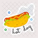 Hot Dog Frankfurter Sausage Bun Icon