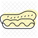 Hotdog Couleur Ombre Thinline Icone Icon