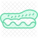 Hotdog Duotone Line Icon Icon