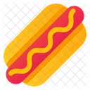 Button Hot Dog Sausage Icône