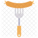 Hot Dog Fork Food Icon