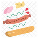 Hot Dog Fast Food Junk Food Icône