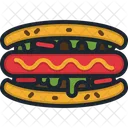 Hot Dog Food Fast Food Restaurant Sausage Icon