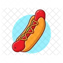 Hot Dog Sausage Bread Icon