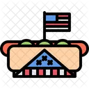 Hot Dog Food Flag Icon