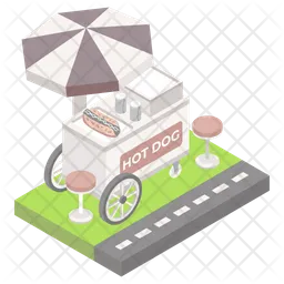 Hot Dog Cart  Icon