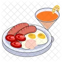 Egg Sausages Tomatoes Icon