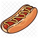 Hot Dog Sausage Bun 아이콘