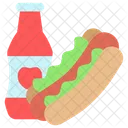 Hot Dog Fast Food Snack 아이콘