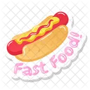 Junk Food Hot Dog Sandwich Fast Food Icon