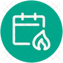 Calendar Hot Deadline Icon