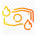 Hot Money Dollar Banknote Icon