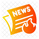 Hot News Fire Newspaper Icon