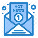 Hot News Mail Hot News Message Breaking News Icône