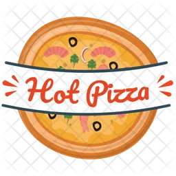 Hot Pizza Logo Icon