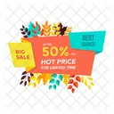 Hot Price Discount Tag Discount Label Icon