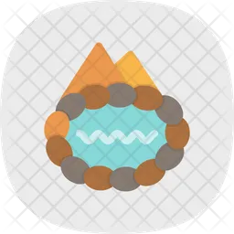 Hot Spring Landscape  Icon