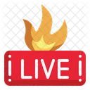 Fire Streaming Flame Icon