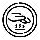 Hot Surface Burn Hand Icon