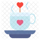 Tea Cup Heart Icon