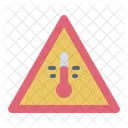 Hot Temperature Alert Danger Icon