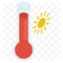 더운 날씨 여름 시즌 기온 아이콘