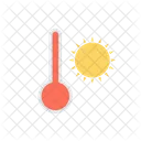 Hot Sun Temprature Icon