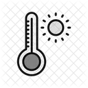 Hot Temperature Thermometer Icon