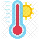 Hot Temperature Climate Thermometer 아이콘