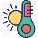 Temperature Thermometer Sun Icon