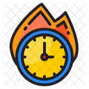 Hot Time Watch Clock Icon