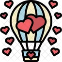 Hotairballoon Heart Travel Icon