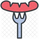 Food Hotdog Fork Icon