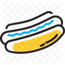 Hotdog Weenie Frankfurter Wiener Junk Food Fastfood Sausage Bangers Tube Steak Delicious Bread Grill Icon