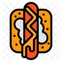 Hotdog Sausage Fast Food Icon