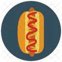 Hotdog Ketchup Mustard Icon