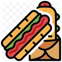 Sausage Bread Sandwich Icon