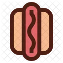 Hund Scharf Wurst Symbol