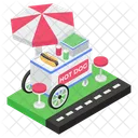 Hotdog Stand Hotdog Vending Hotdog Wagon Icon