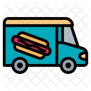 Hotdog Salchichas Comida Rapida Sandwich Camion De Comida Callejera Icono