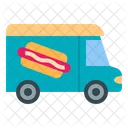 Hotdog Sausage Fastfood Sandwich Street Food Truck Icon