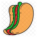 Hotdog-Aufkleber  Symbol